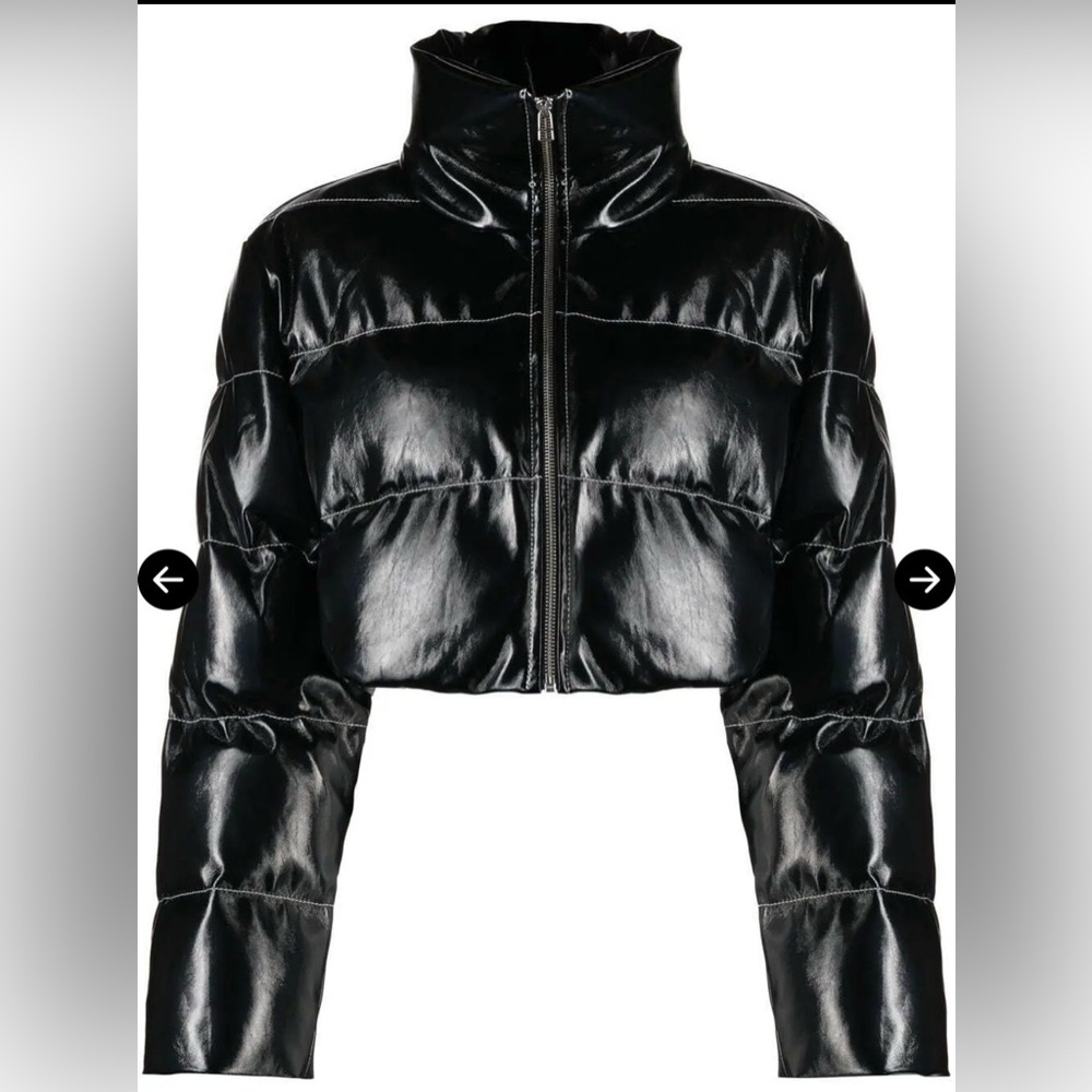 Staud Ace Cropped Funnel Neck Puffer Jacket